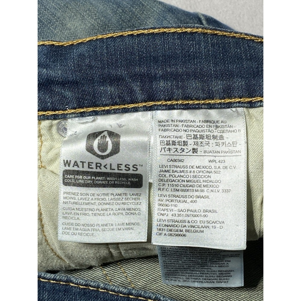 Levis 513 Jeans Mens 32x30 Slim Straight Stretch Blue Denim Medium Wash - Picture 8 of 10